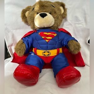 Vintage Build a Bear wearing Super Man outfit